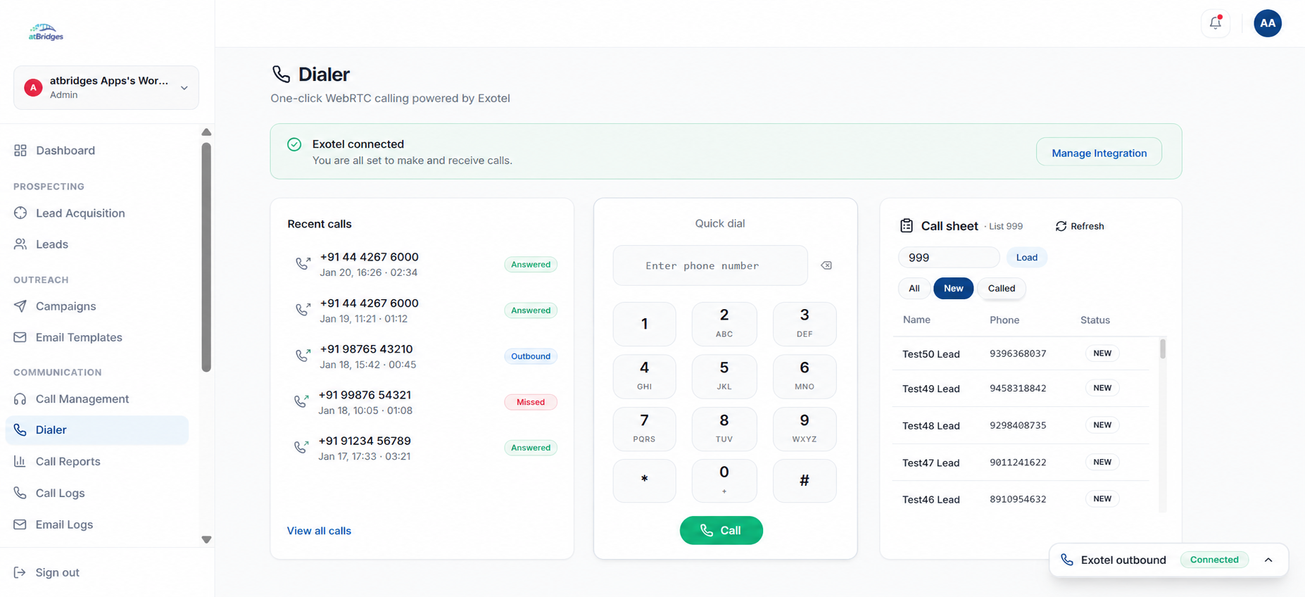 Outbound Dialer